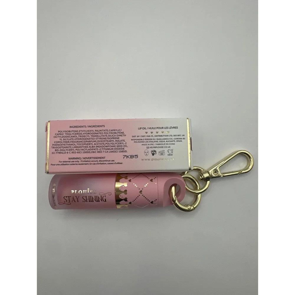 PLouise Silky Serum Peach Spirit & Stay Shining Lip Oil Peach‎ Paradise Keychain